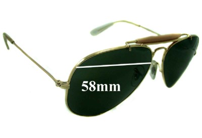 Ray Ban RB3407 Aviator  Replacement Lenses 58mm wide 