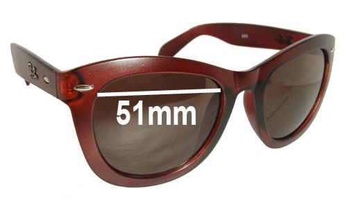 Sunglass Fix Replacement Lenses for Ray Ban RB9325 - 51mm Wide 