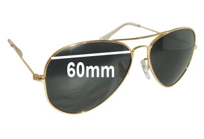 Ray Ban RB1103 Replacement Lenses 60mm wide 