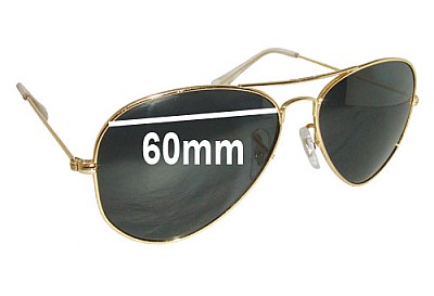 Ray-Ban RB1103 Verres de Remplacement 60mm wide 