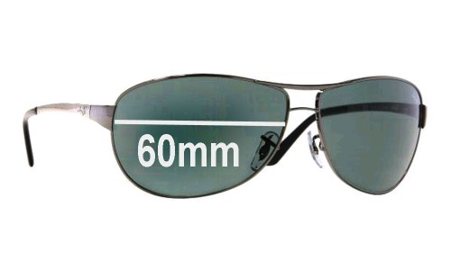 Ray Ban RB3342 Warrior Replacement Lenses 60mm wide 