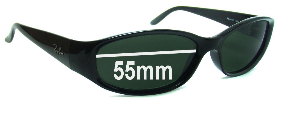 Sunglass Fix Replacement Lenses for Ray Ban RB4043 - 55mm Wide