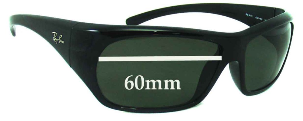 Sunglass Fix Replacement Lenses for Ray Ban RB4111 - 60mm Wide