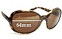 Sunglass Fix Replacement Lenses for Ray Ban RB4113 Jackie Ohh III - 64mm Wide 