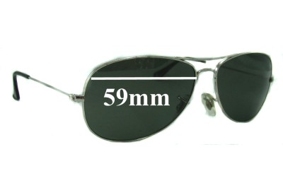 Ray Ban RB3362 Cockpit Replacement Lenses 59mm wide 