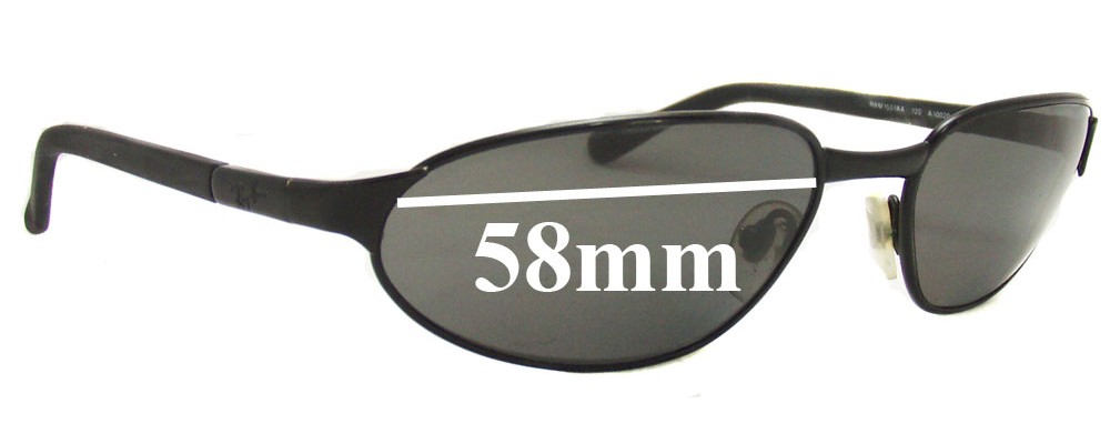 Sunglass Fix Replacement Lenses for Ray Ban RAM1551AA - 58mm Wide