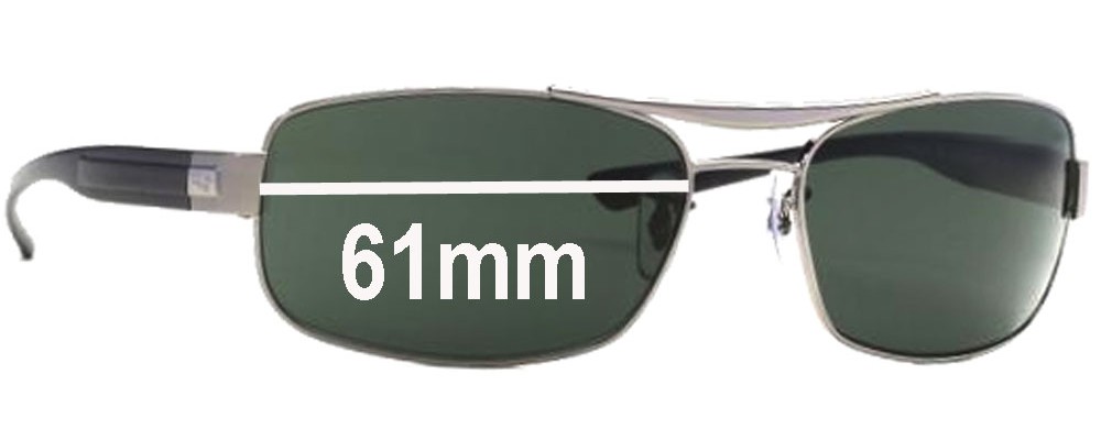 Sunglass Fix Replacement Lenses for Ray Ban RB3302 - 61mm Wide