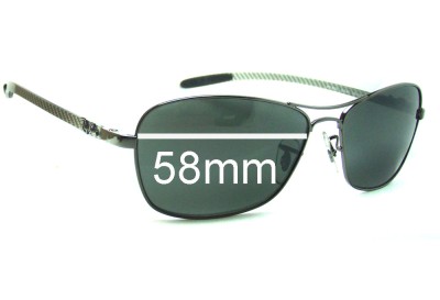 Ray Ban Tech RB8302 Replacement Sunglass Lenses - 58mm wide 