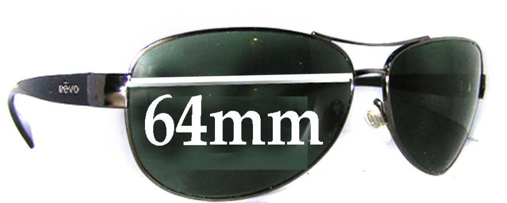Sunglass Fix Replacement Lenses for Revo 3062 - 64mm Wide