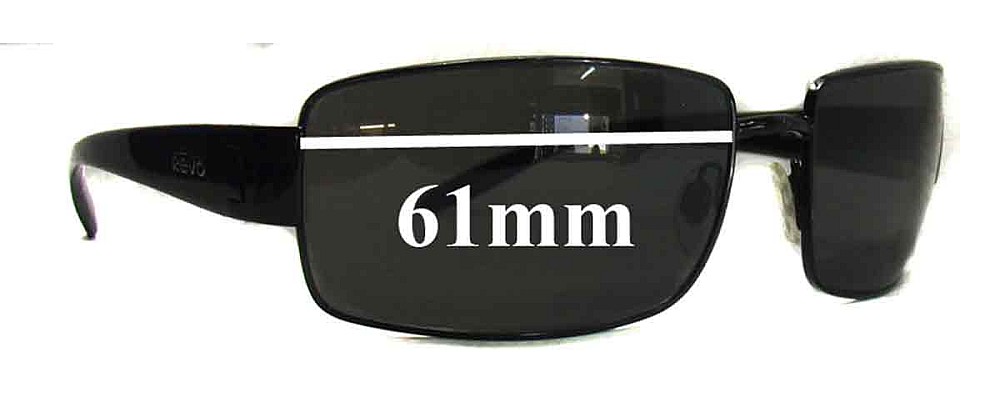 Sunglass Fix Replacement Lenses for Revo 3077 - 61mm Wide