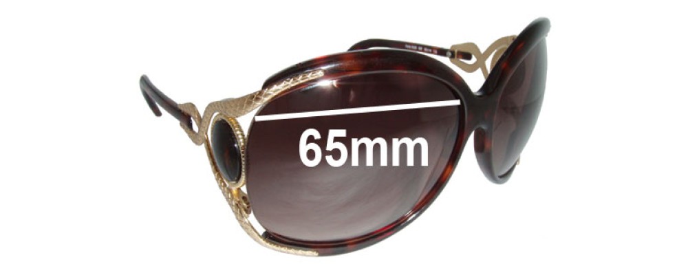 Sunglass Fix Replacement Lenses for Roberto Cavalli Perla 443S - 65mm Wide