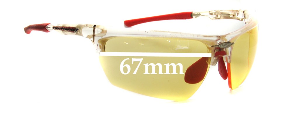 Sunglass Fix Replacement Lenses for Rudy Project Noyz - 67mm Wide