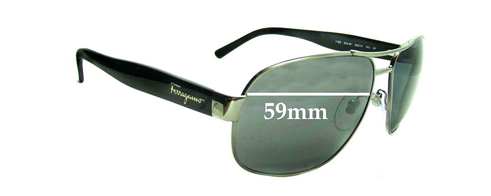 Salvatore Ferragamo 1185 Replacement Sunglass Lenses - 59mm Lenses