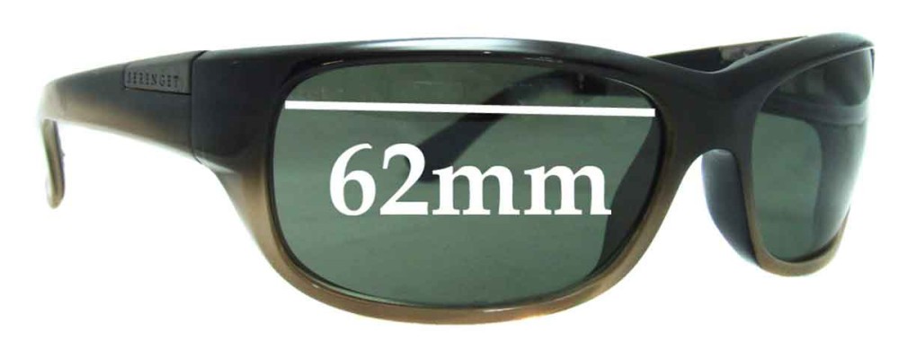 Sunglass Fix Replacement Lenses for Serengeti Trento - 62mm Wide