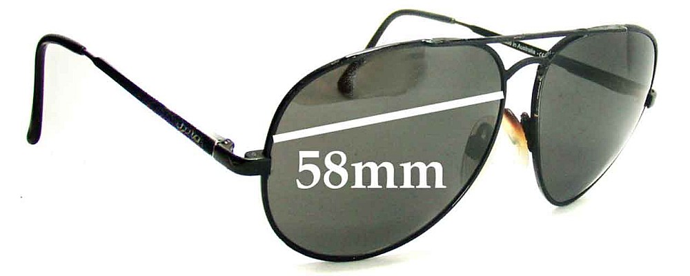 Sunglass Fix Replacement Lenses for Spotters Aviator - 58mm Wide