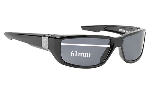 Sunglass Fix Replacement Lenses for Spy Optic Dirty Mo - 61mm Wide 
