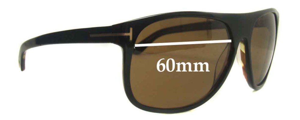 Sunglass Fix Replacement Lenses for Tom Ford Alphonse TF195 - 60mm Wide