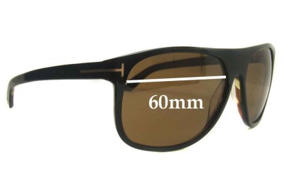 Tom Ford Alphonse TF195 Replacement Sunglass Lenses - 60mm Wide 