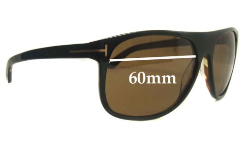 Sunglass Fix Replacement Lenses for Tom Ford Alphonse TF195 - 60mm Wide 