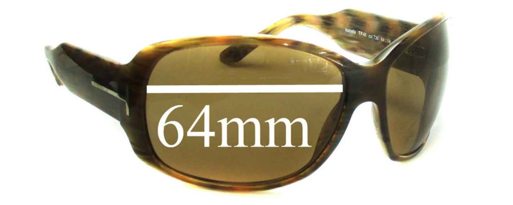Sunglass Fix Replacement Lenses for Tom Ford Isabella TF46 - 64mm Wide