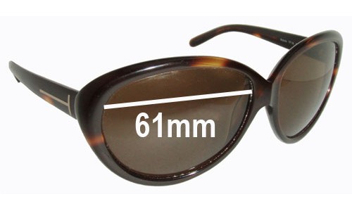 Sunglass Fix Replacement Lenses for Tom Ford Anabelle TF168 - 61mm Wide 