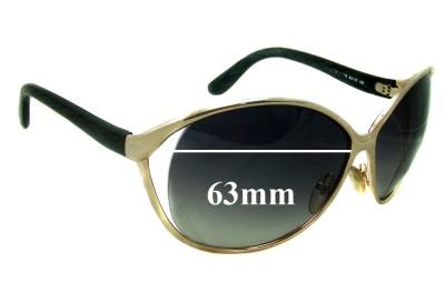 Tom Ford Yvette TF89 Replacement Sunglass Lenses - 63mm Wide 
