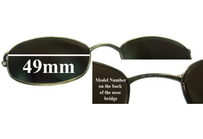  Sunglass Fix Lentes de Repuesto para Tommy Hilfiger TH 3001 Clip On - 49mm Wide 
