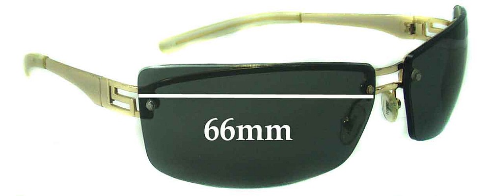 Sunglass Fix Replacement Lenses for Versace MOD N15 - 66mm Wide