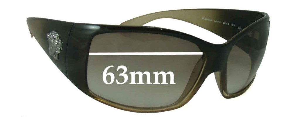 Sunglass Fix Replacement Lenses for Versace MOD 4055 - 63mm Wide