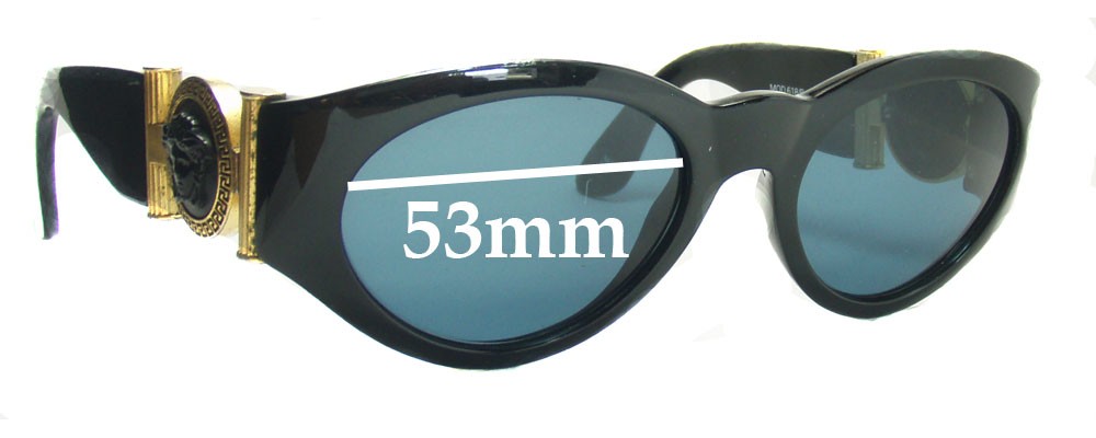 Sunglass Fix Replacement Lenses for Versace MOD 618/B - 53mm Wide