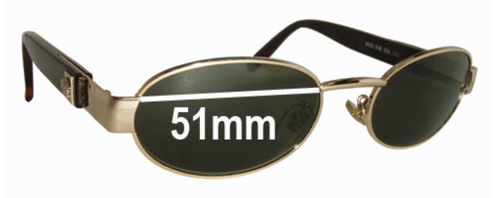 Sunglass Fix Replacement Lenses for Versace MOD X18 - 51mm Wide