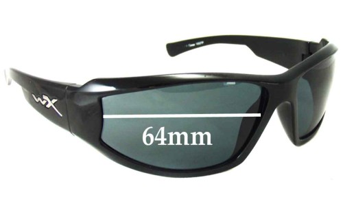 Sunglass Fix Replacement Lenses for Wiley X Wiley X Jake - 64mm Wide 