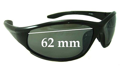 Sunglass Fix Replacement Lenses for Unbranded 21106PL - 62mm Wide 