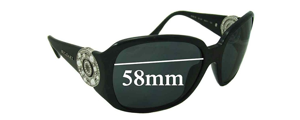 Sunglass Fix Replacement Lenses for Bvlgari 8008-B - 58mm Wide