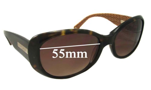 Sunglass Fix Replacement Lenses for Coach S438 Kendall - 55mm Wide 