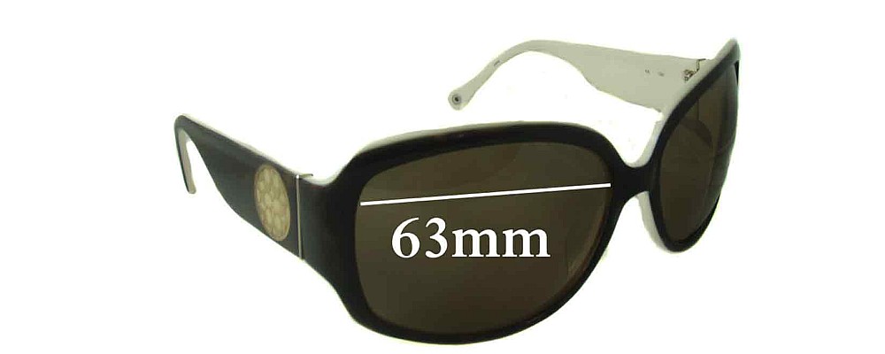 Coach Simone S805 Replacement Sunglass Lenses - 63mm wide