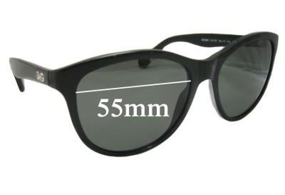 Dolce & Gabbana DG3090 Replacement Sunglass Lenses - 55mm wide 