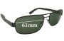 Sunglass Fix Replacement Lenses for Gant GS Fekke - 61mm Wide 