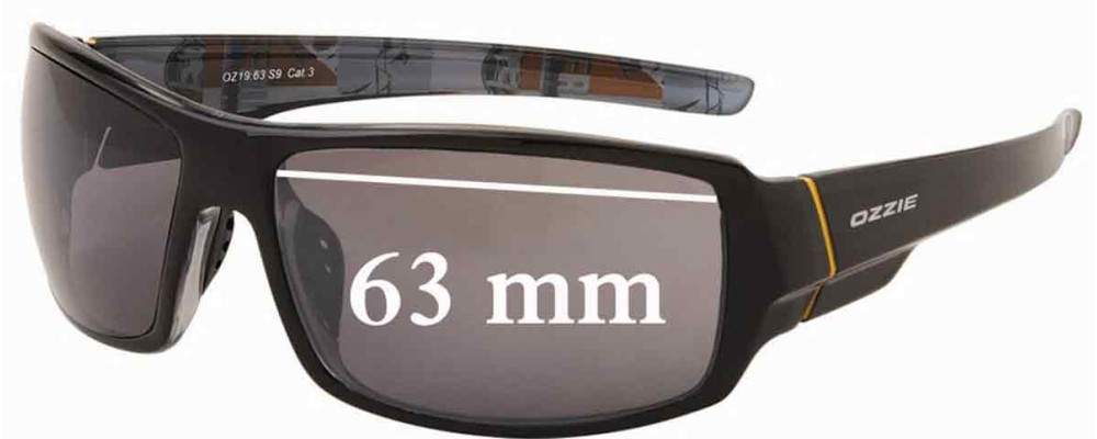 Sunglass Fix Replacement Lenses for Ozzie OZ19:63 - 63mm Wide
