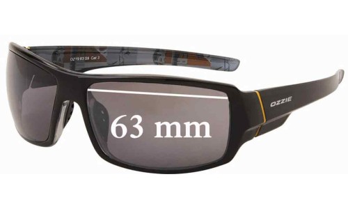 Sunglass Fix Replacement Lenses for Ozzie OZ19:63 - 63mm Wide 