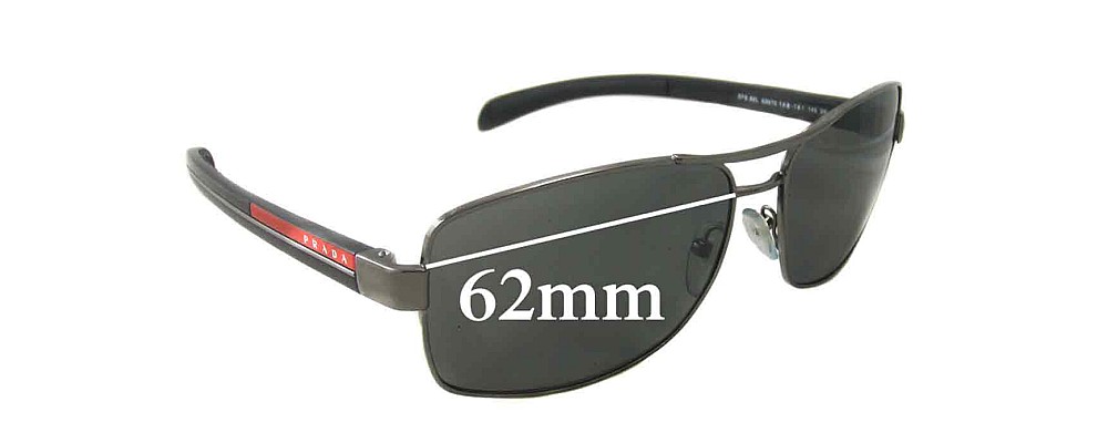 Sunglass Fix Replacement Lenses for Prada SPS50L - 62mm Wide