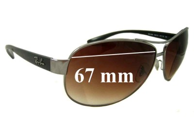 Ray Ban RB3386 Replacement Lenses 67mm wide 