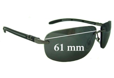 Ray Ban RB8303 Replacement Sunglass Lenses - 61mm Wide 