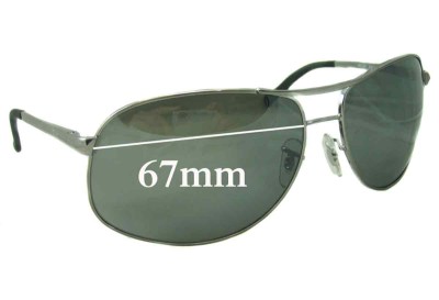 Ray Ban RB3387 Replacement Lenses 67mm wide 
