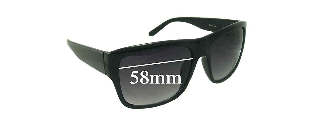 Sunglass Fix Replacement Lenses for Redemption A-Z208 - 58mm Wide