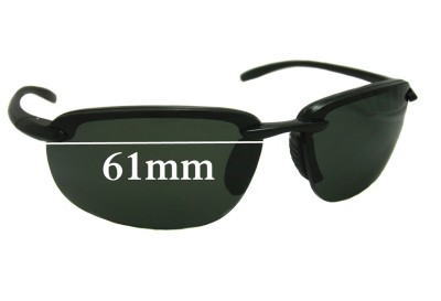 Revo Unknown Rimless Replacement Sunglass Lenses - 61mm wide 