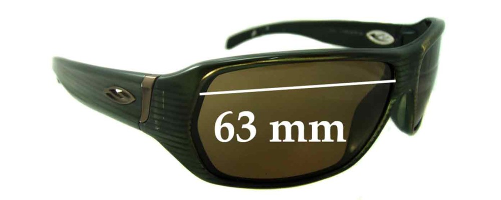 Sunglass Fix Replacement Lenses for Smith Chemical Stripe - 63mm Wide