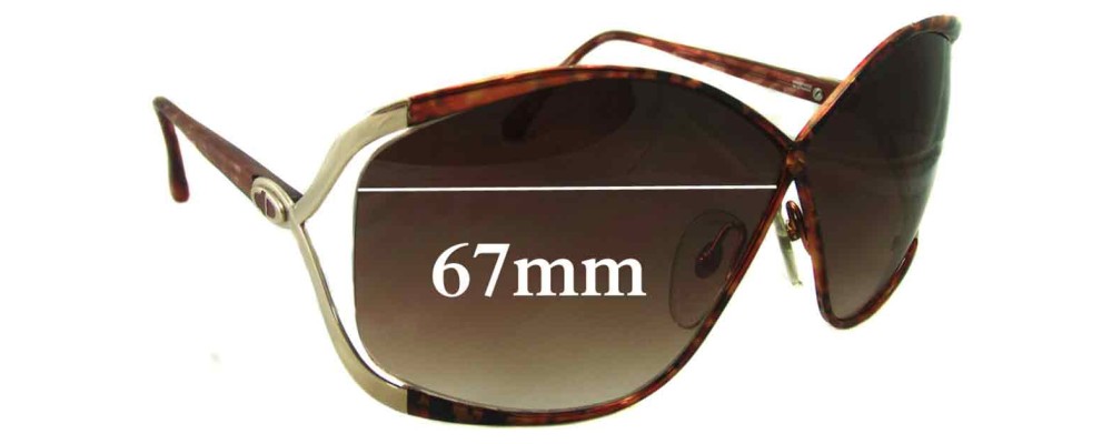 Sunglass Fix Replacement Lenses for Christian Dior Vintage 2056 - 67mm Wide