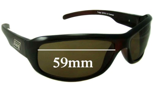Sunglass Fix Replacement Lenses for Dirty Dog Fudge - 59mm Wide 