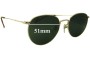 Sunglass Fix Replacement Lenses for Ray Ban B&L John Lennon - 51mm Wide 